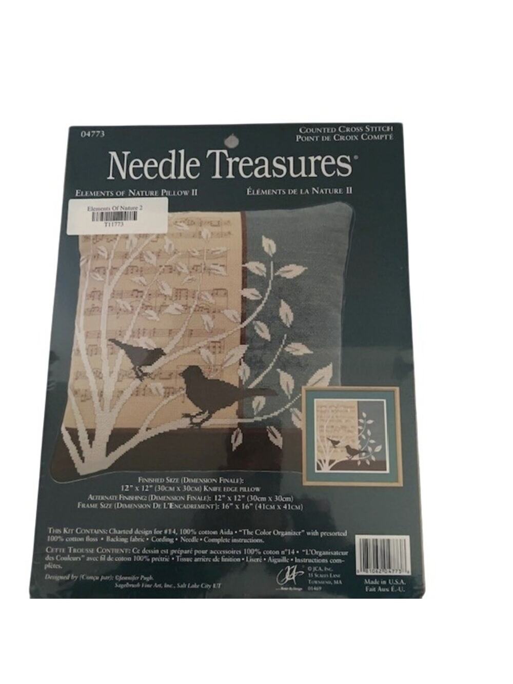 Needle Treasures Elements of Nature II Counted Cross Stitch Pillow Kit 12x12